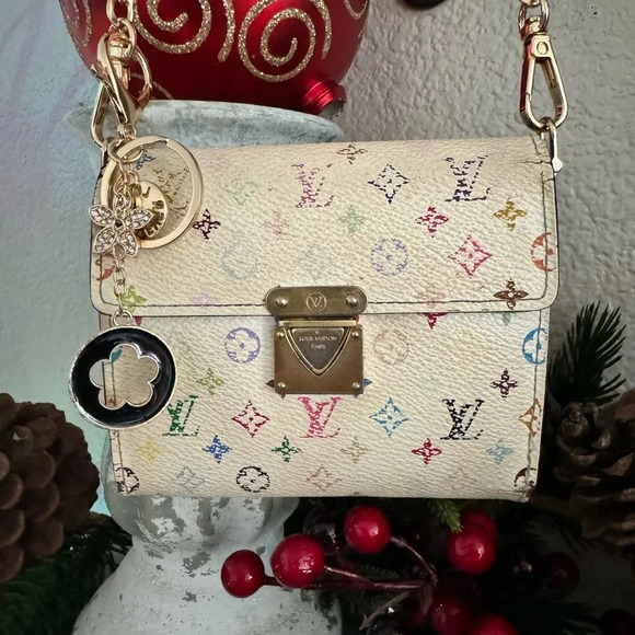 Louis Vuitton koala wallet converted to a Crossbody multicolor - Picture 3 of 14